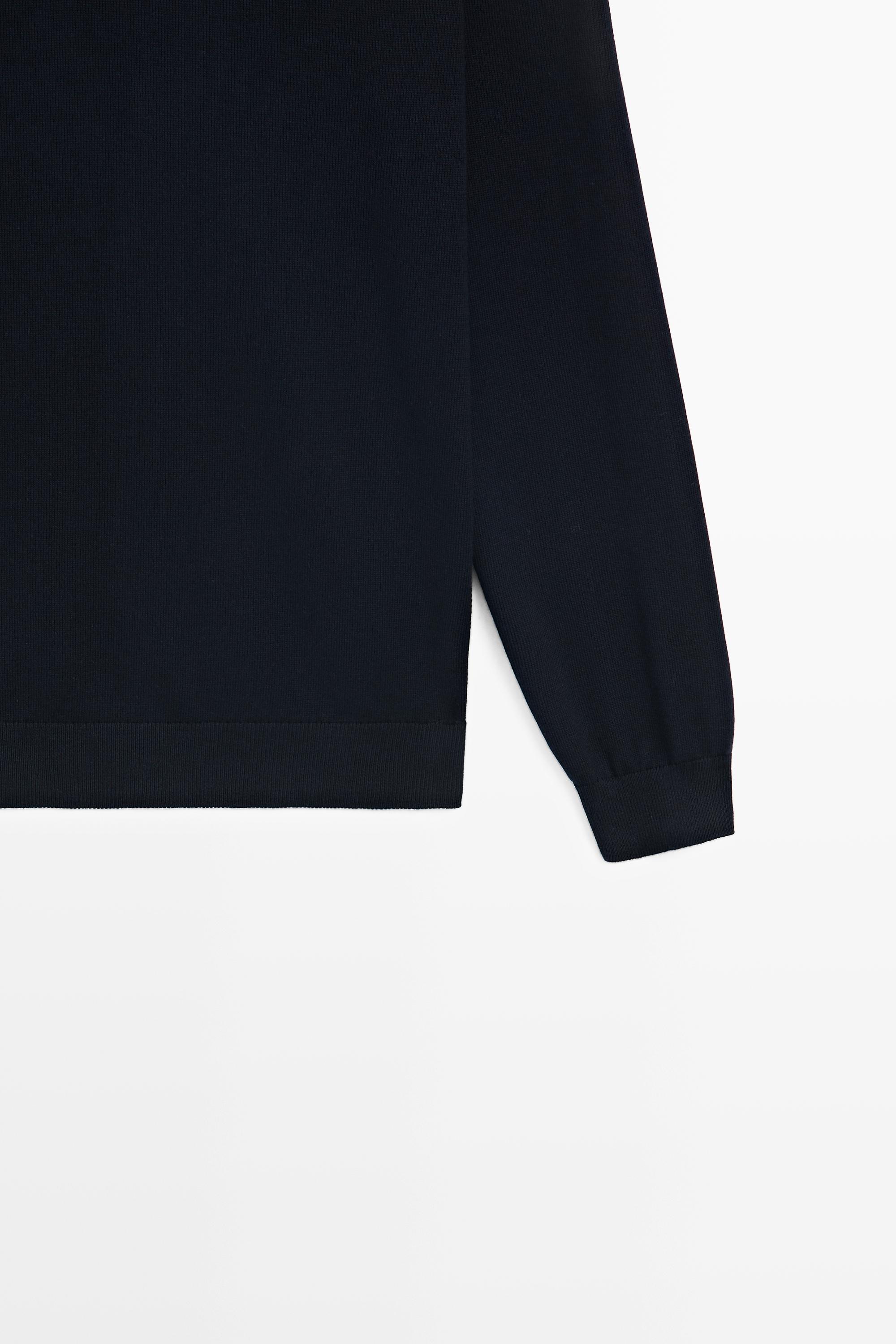100% cotton knit polo sweater